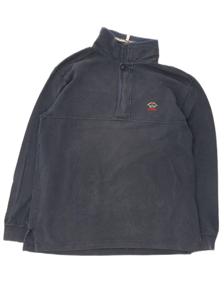 Paul & Shark Hombre Yachting Zip Neck Sudadera Jumper Medium Azul Marino