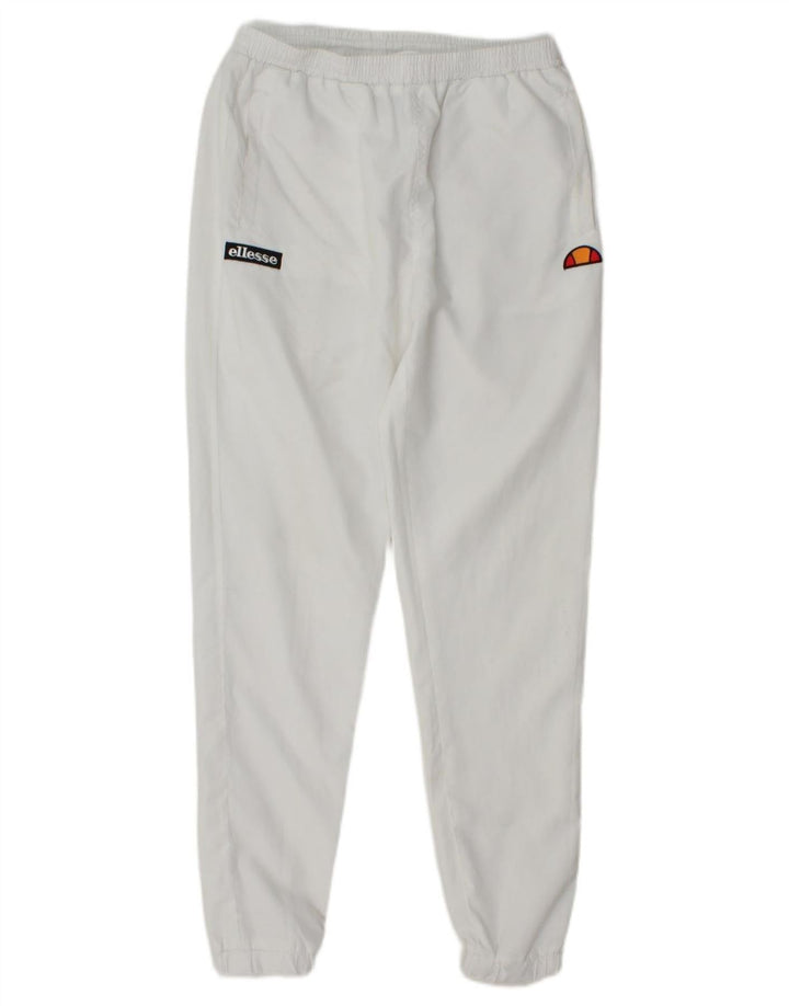 ELLESSE Pantalones de Chándal para Hombre Joggers Small Blanco Poliéster