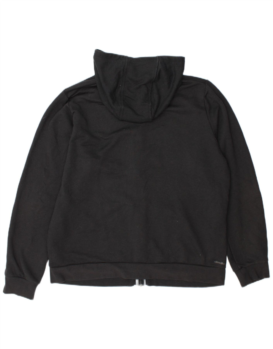 Adidas Sudadera con capucha y cremallera gráfica para hombre XL Poliéster gris