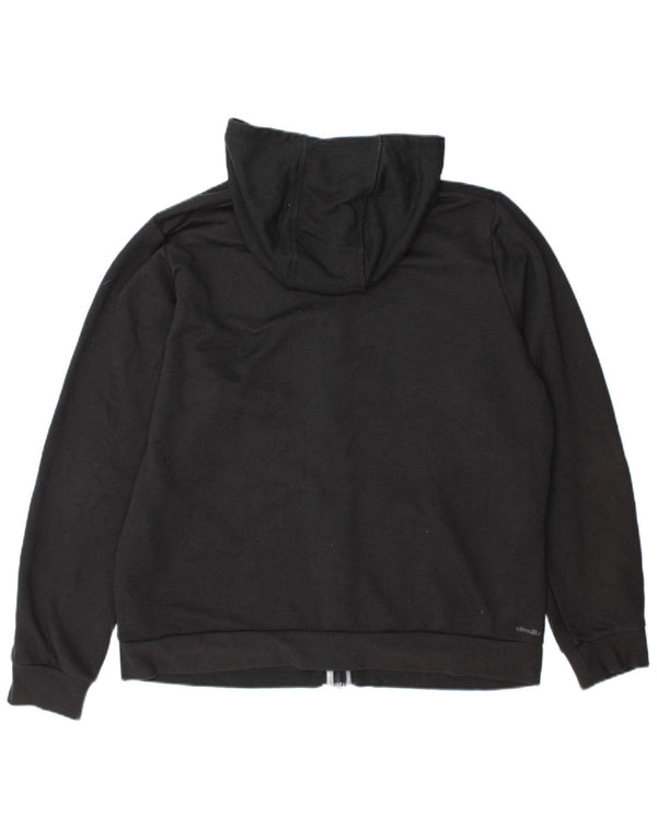 Adidas Sudadera con capucha y cremallera gráfica para hombre XL Poliéster gris
