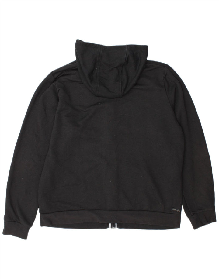 Adidas Sudadera con capucha y cremallera gráfica para hombre XL Poliéster gris