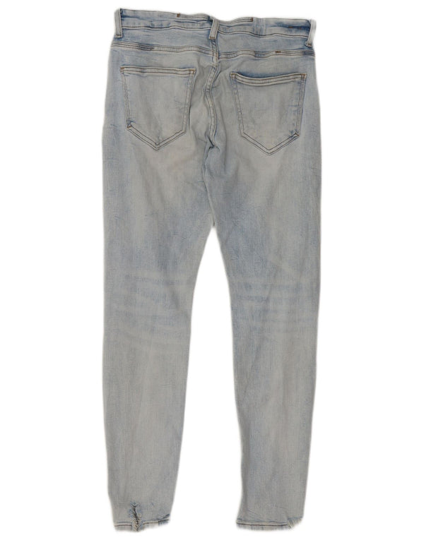 Zara Mens Distressed Skinny Jeans EU 40 Medium W31 L29 Blue