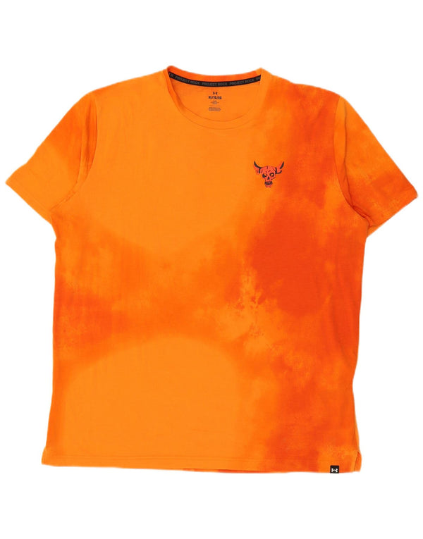 Under Armour Camiseta gráfica para hombre Top XL Algodón teñido anudado naranja