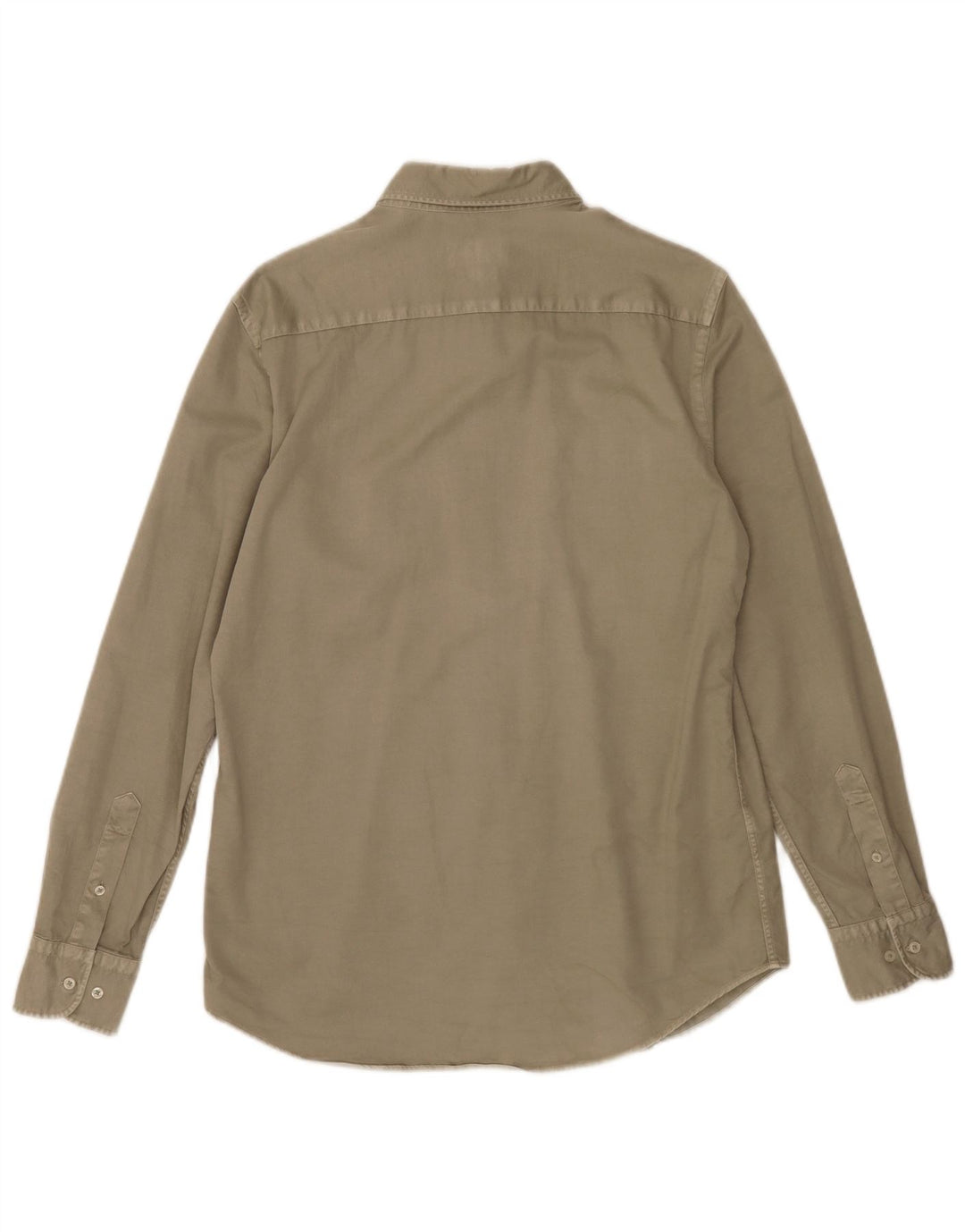 Camisa Massimo Dutti Hombre Algodón Caqui Mediano