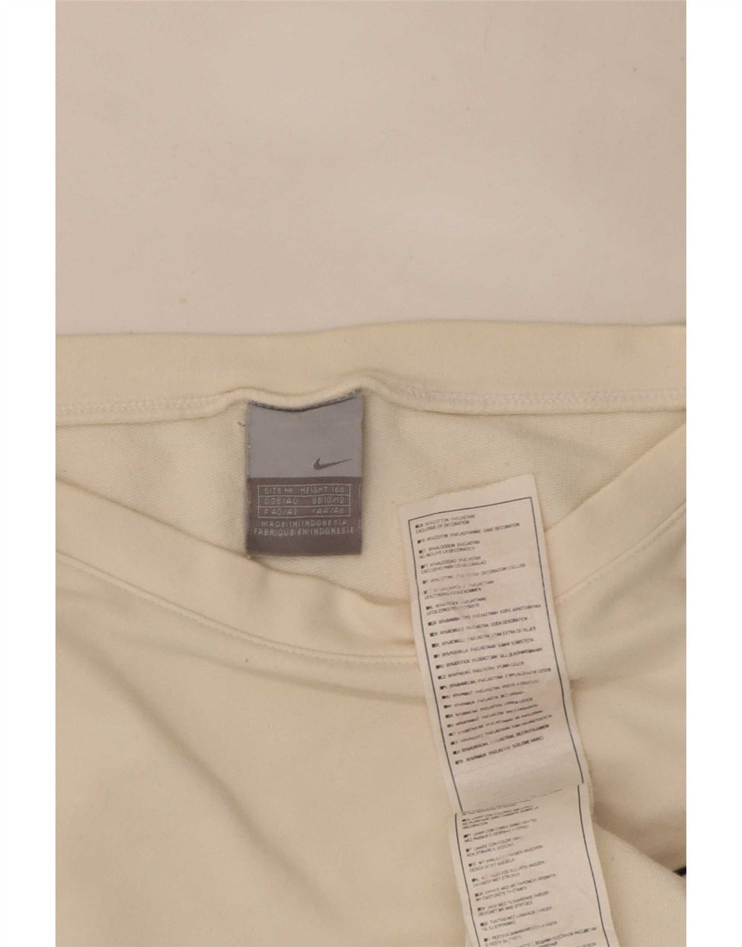 Nike Camiseta de manga larga para mujer UK 10/12 Medium White Cotton