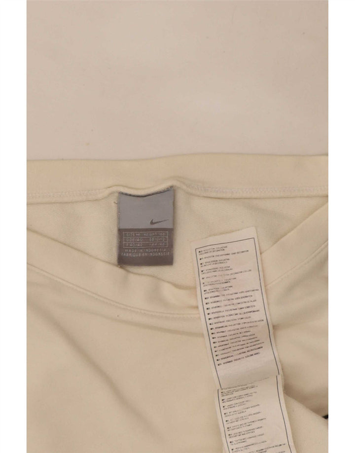 Nike Camiseta de manga larga para mujer UK 10/12 Medium White Cotton