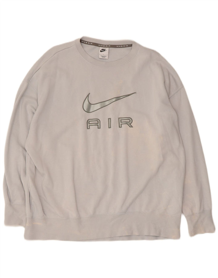 Nike - Sudadera con gráfico para hombre, talla grande, algodón azul