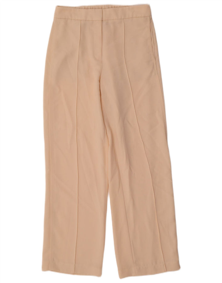 REISS Pantalones chinos rectos para mujer UK 8 Small W30 L30 Beige Poliéster