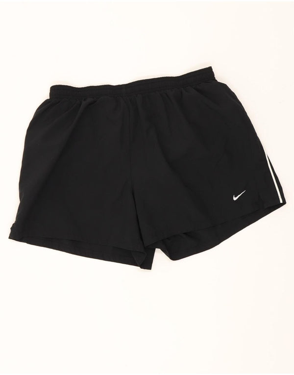 Nike - Pantalones cortos deportivos Dri Fit para mujer, talla 40, talla grande, poliéster negro