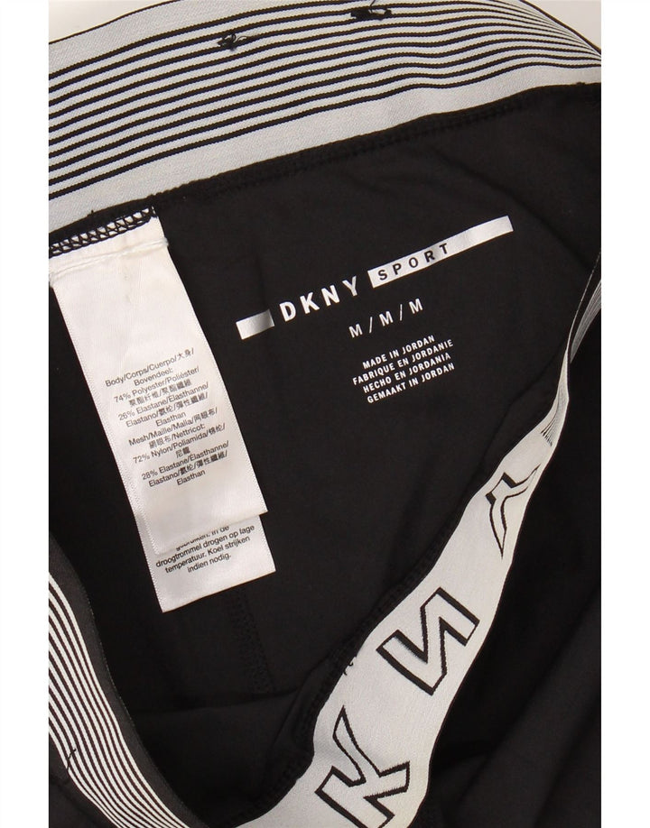 Dkny Leggings cortos gráficos para mujer UK 40 Mediano Poliéster negro