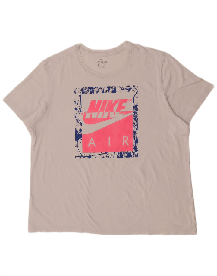 Nike Camiseta gráfica para hombre Top 2XL Algodón blanco