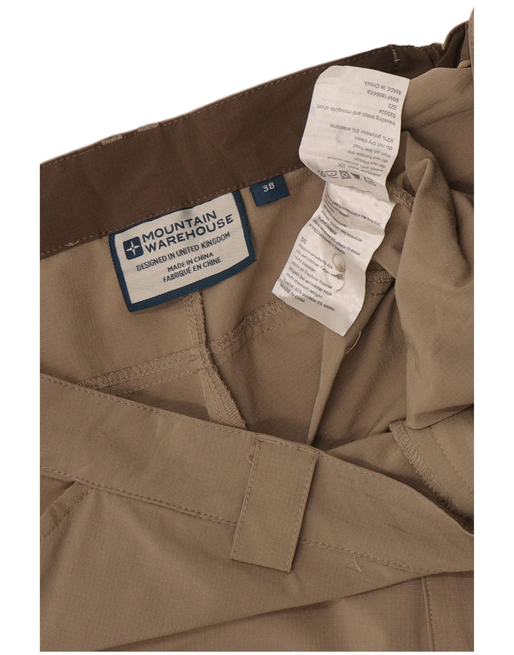 Pantalones cortos cargo para hombre Mountain Warehouse W38 XL Poliéster beige