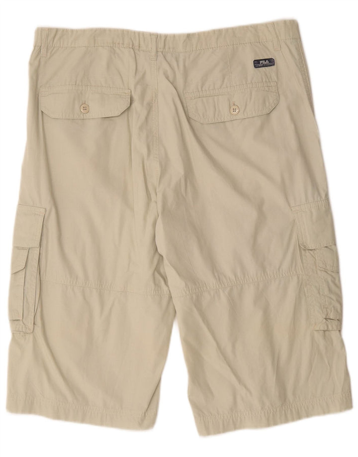 FILA Pantalones cortos cargo para hombre W36 Algodón beige grande