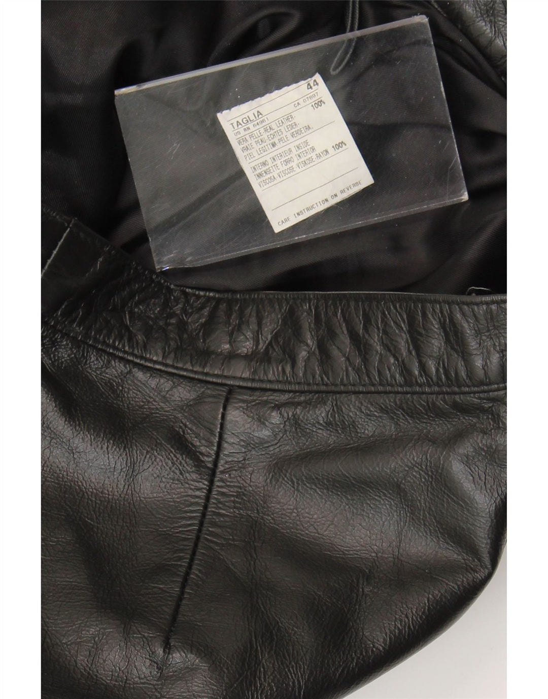 Vintage mujer bootcut pantalones de cuero IT 44 Medio W28 L30 Cuero Negro