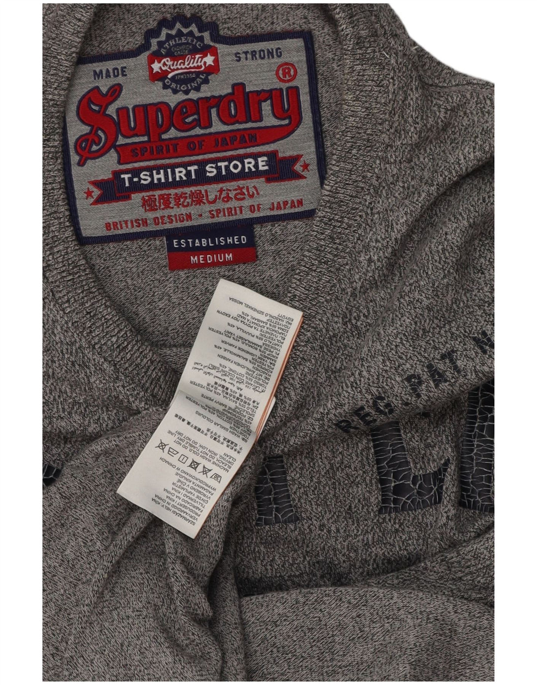 Superdry Camiseta Gráfica De Algodón Gris Medio Para Hombre