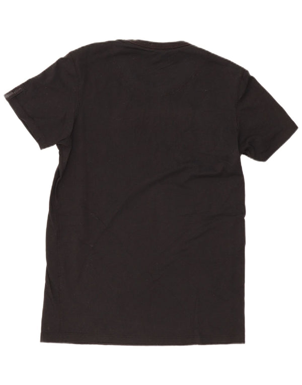 Superdry Camiseta con gráfico gráfico para hombre, talla pequeña, algodón negro