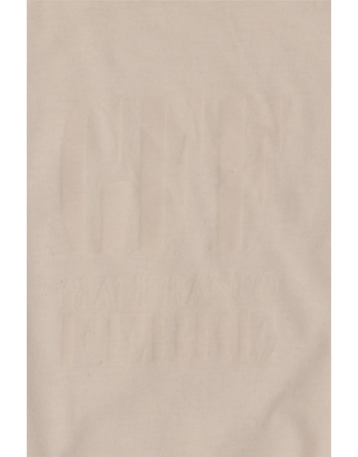 Gianfranco Ferre Camiseta gráfica para hombre Top Algodón blanco mediano