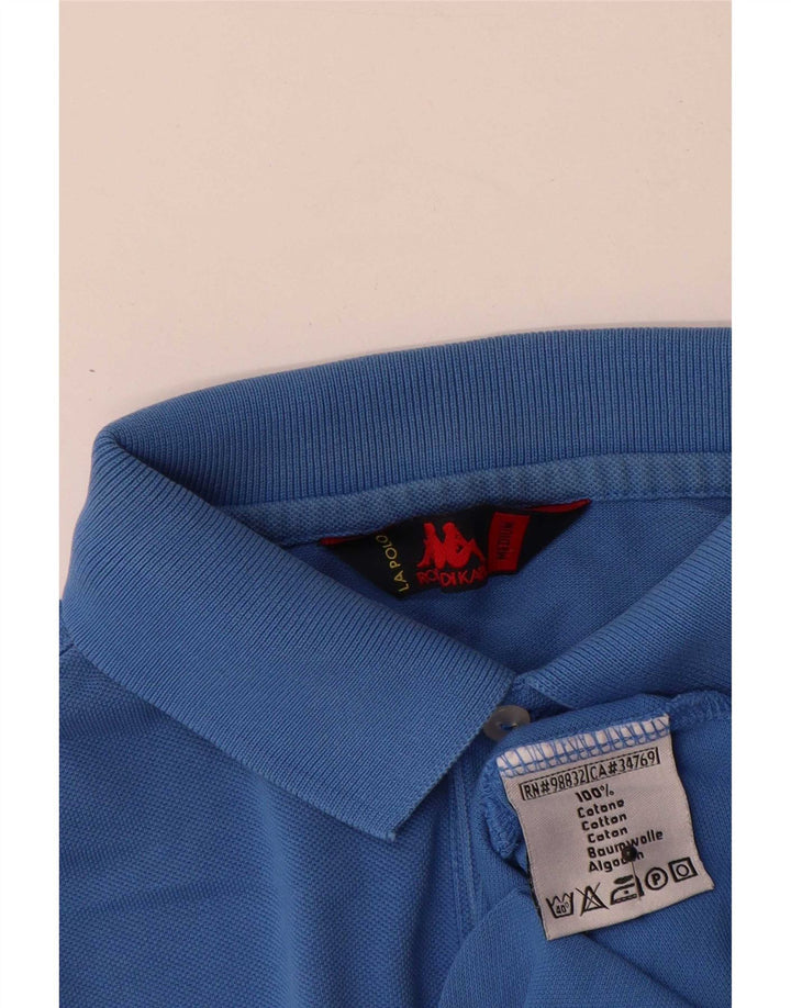 Polo Kappa Hombre Algodón Azul Medio