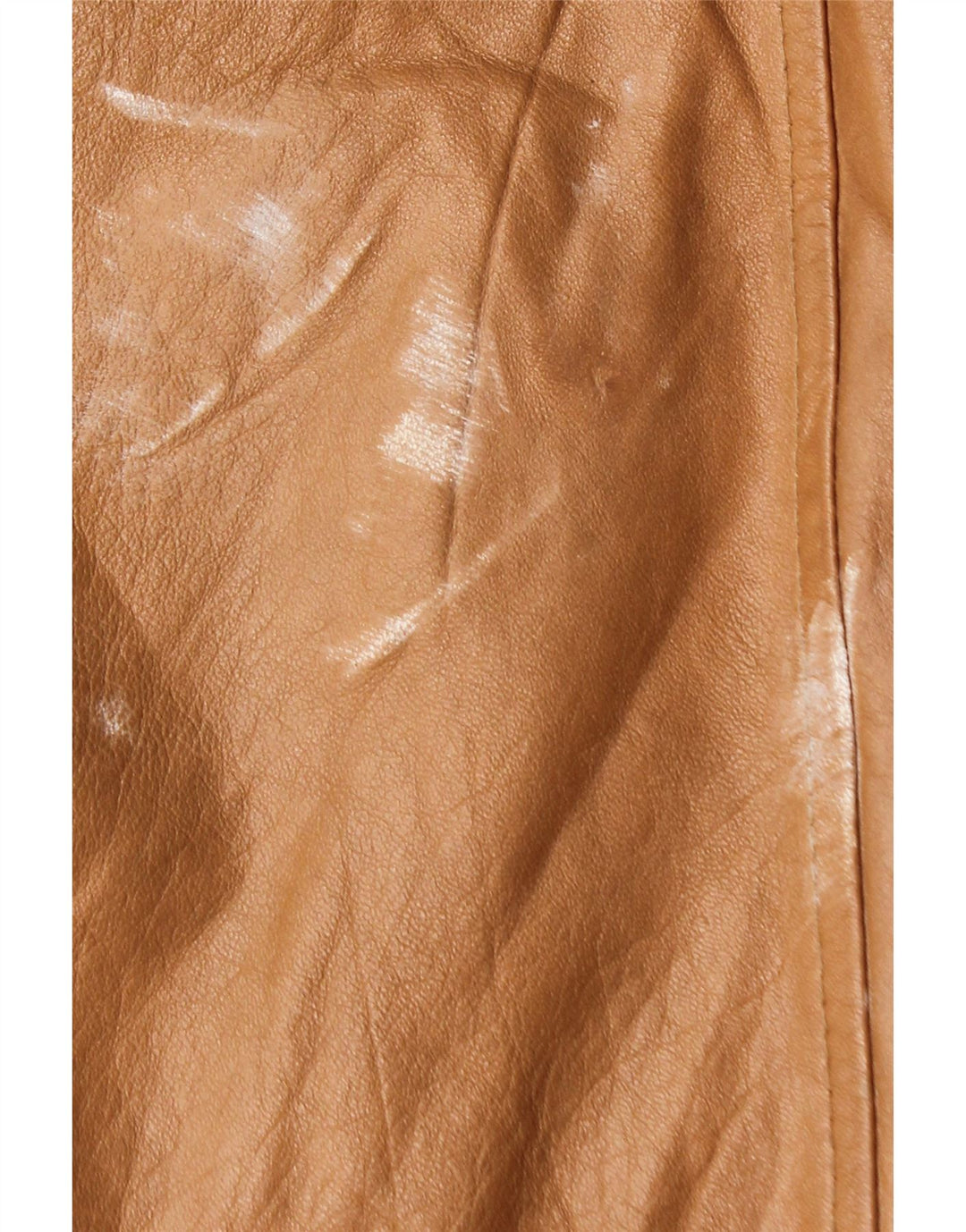 Abrigo de cuero vintage para hombre IT 50 cuero marrón grande