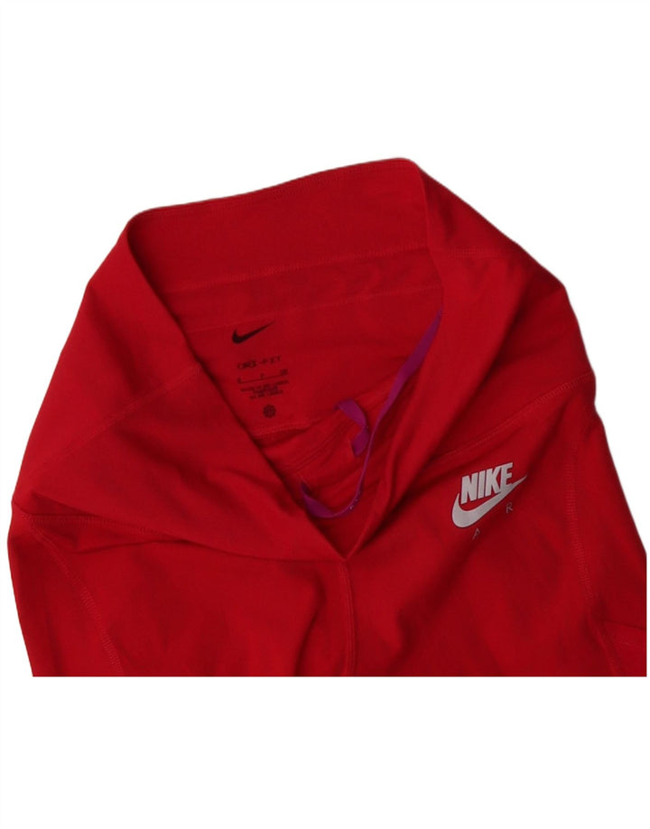 Leggings NIKE Dri Fit para mujer UK 8 Small Poliéster rojo