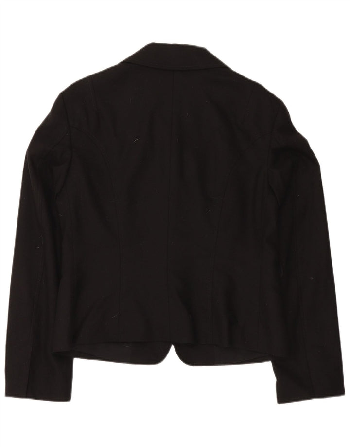 STRENESSE Womens 5 Button Blazer Jacket UK 14 Large Black Wool
