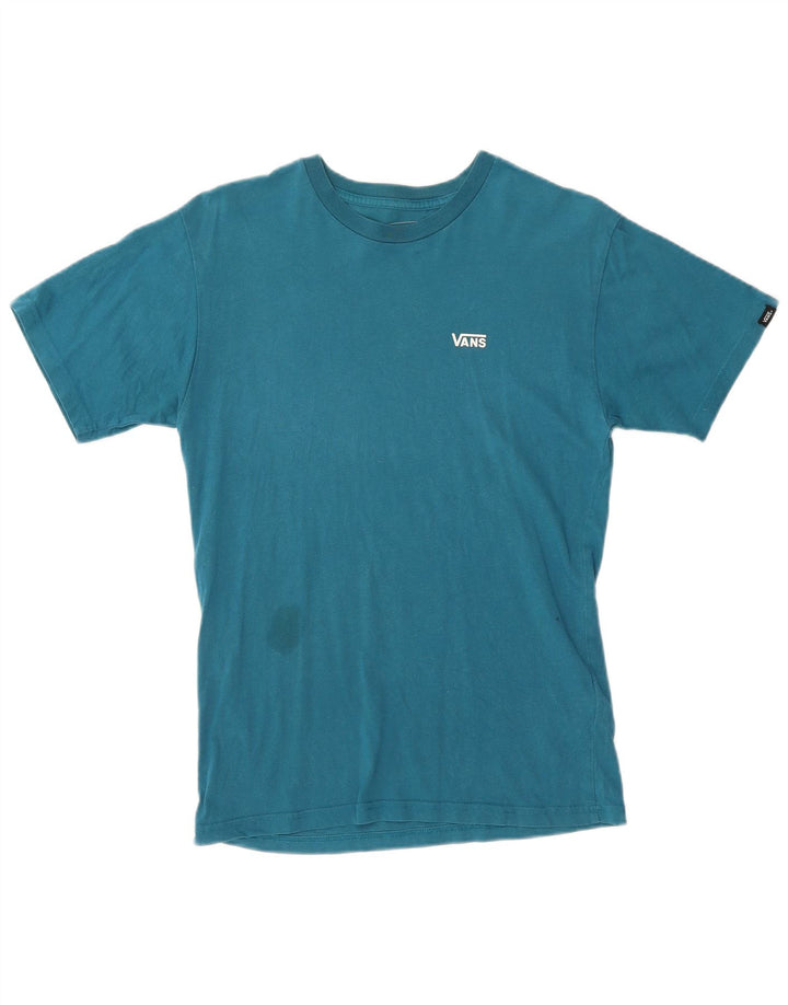 Vans Camiseta Classic Fit para Mujer Top UK 10 Small Blue Cotton