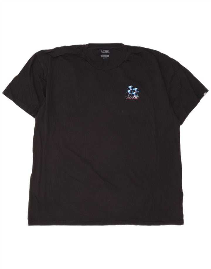 VANS Camiseta gráfica de ajuste clásico para hombre Top 2XL Algodón negro