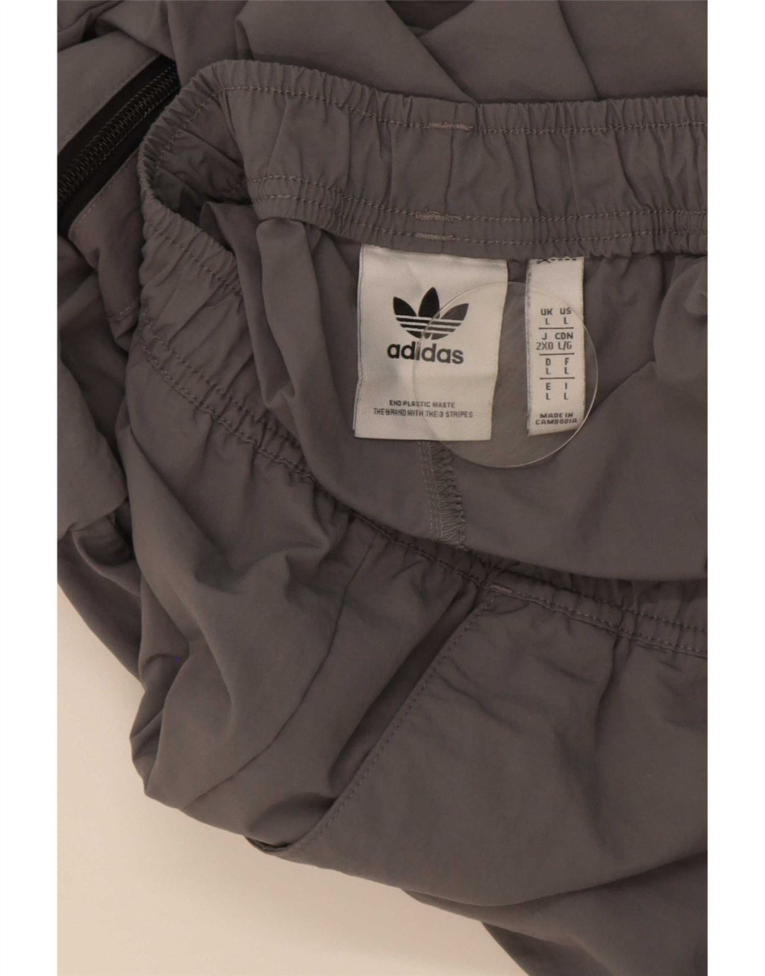 Adidas Hombre Cargo Chándal Pantalones Joggers Grande Gris Poliamida