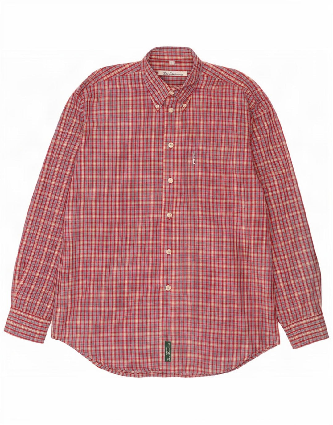 Camisa Ben Sherman para hombre a cuadros rojos medianos