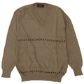 MALAGRIDA Jersey Con Cuello En V De Lana Geométrica Gris Medio Para Hombre