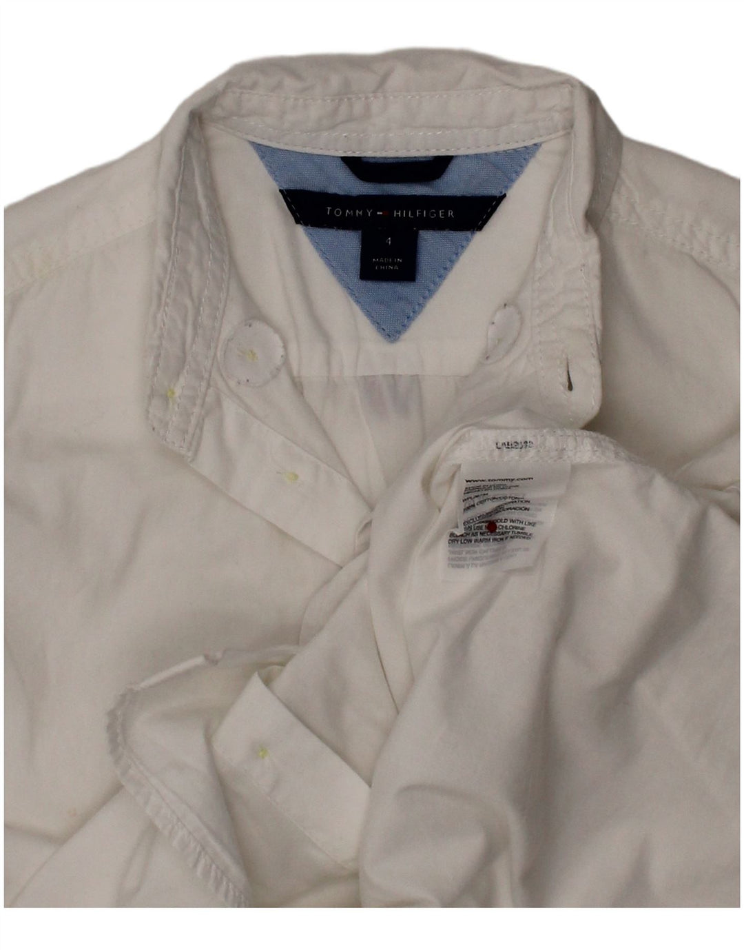 TOMMY HILFIGER Boys Shirt 3-4 Years White Cotton