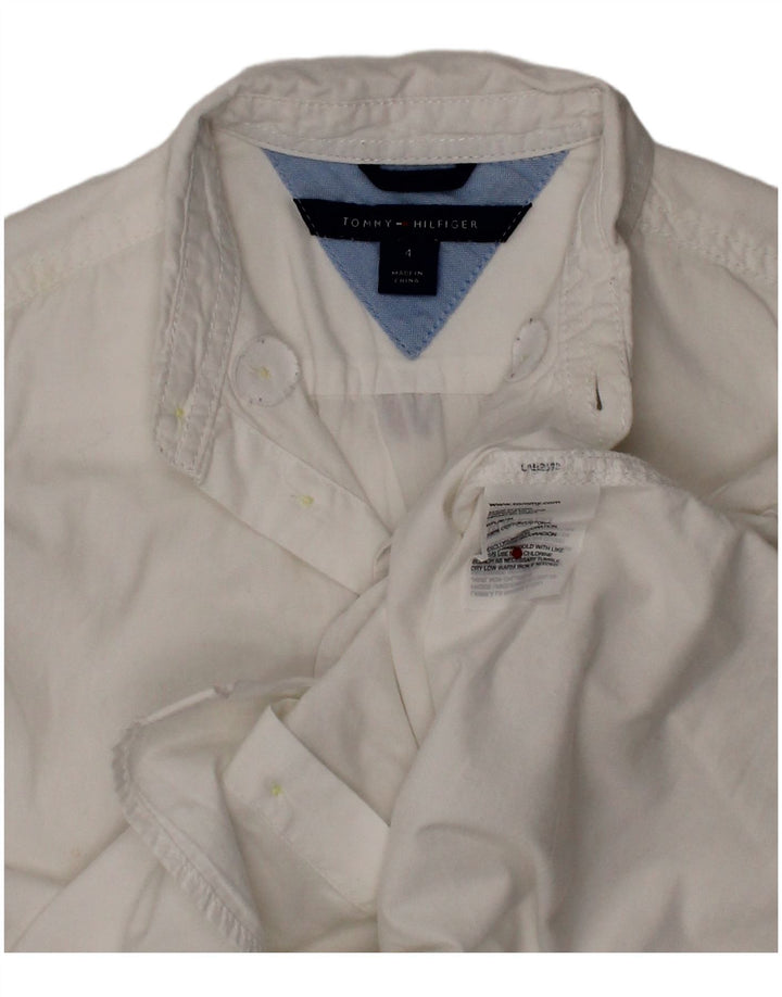 TOMMY HILFIGER Boys Shirt 3-4 Years White Cotton