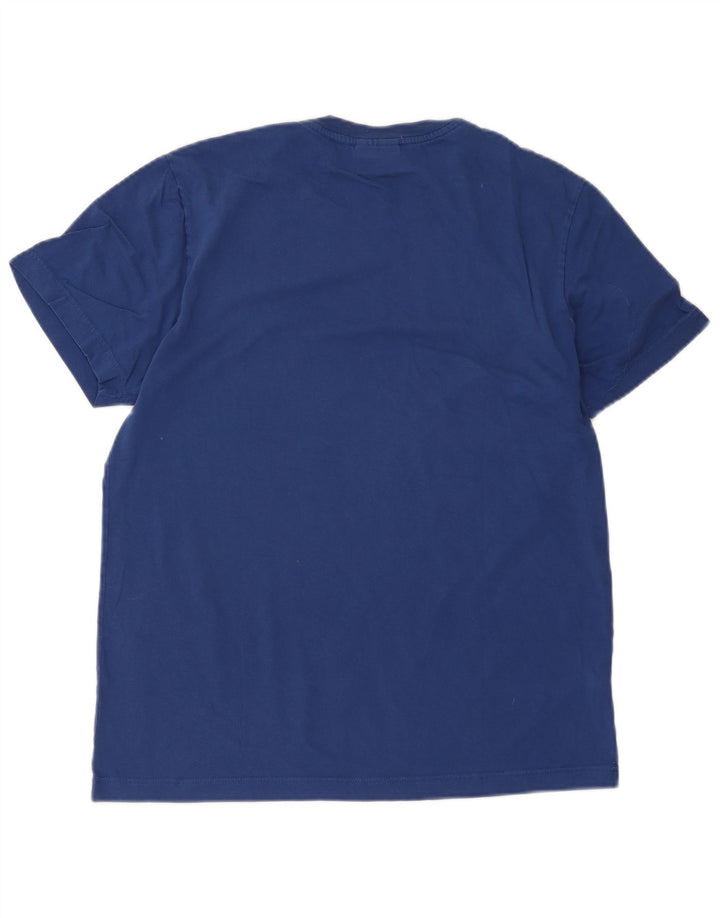 Lacoste Camiseta gráfica para hombre talla 5 grande algodón azul