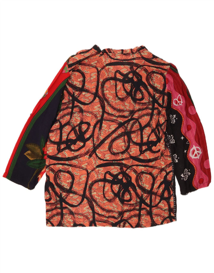 Desigual Blusa de manga 3/4 para mujer UK 40 XL Patchwork multicolor