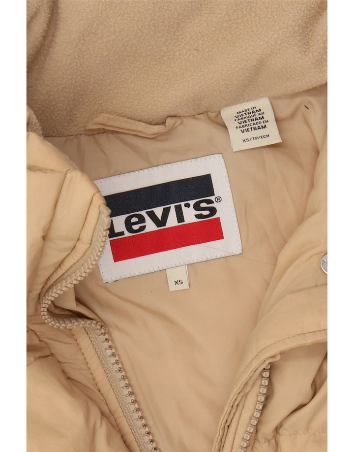 LEVI'S Chaqueta acolchada extragrande para mujer UK 6 XS Poliamida beige