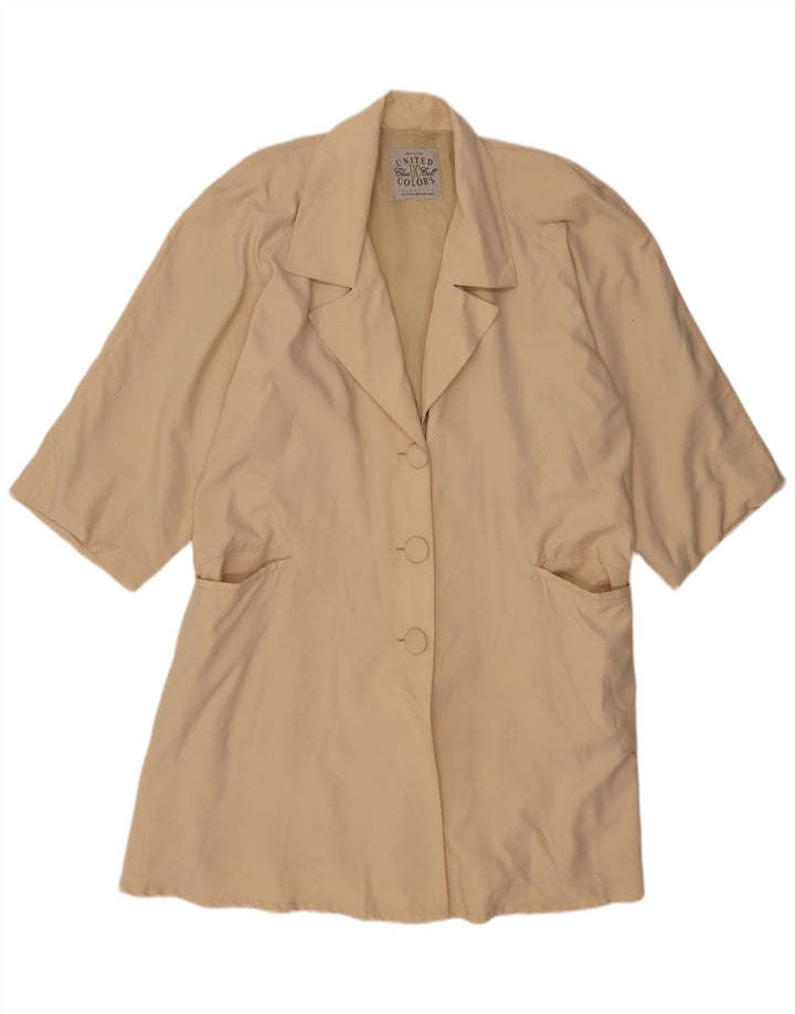 Benetton Cárdigan Largo Extragrande IT 44 Beige Medio