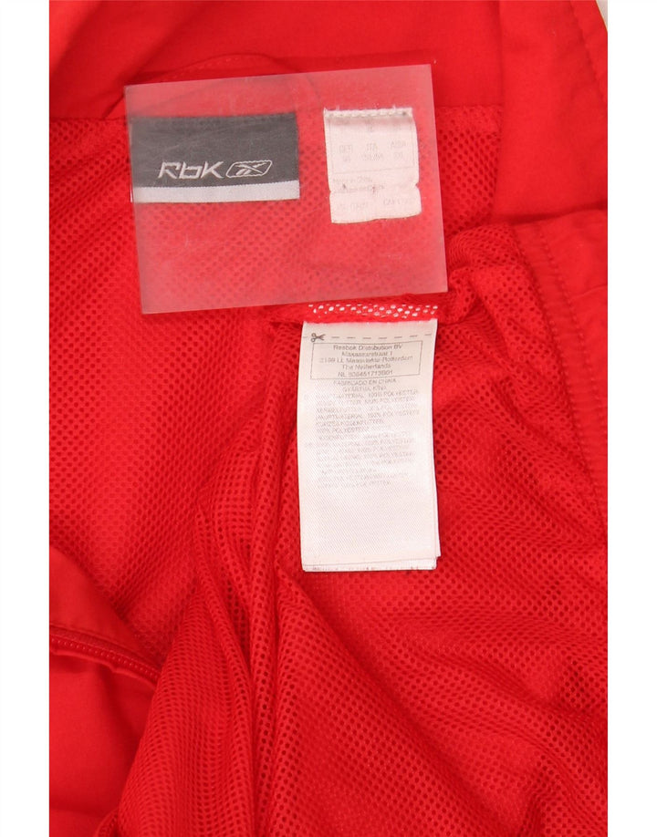 Reebok Hombre Chándal Top Chaqueta XL Rojo Poliéster