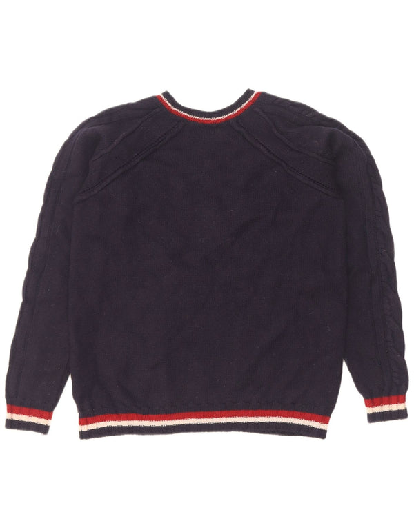 Just Cavalli Jersey con cuello en V para mujer UK 44 Medio Azul marino