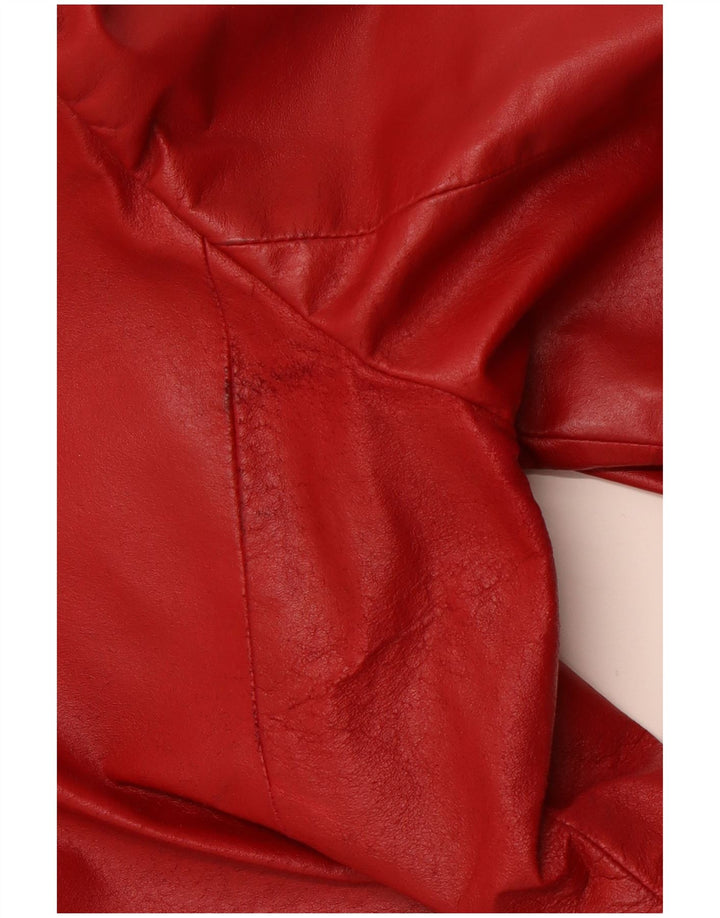 VINTAGE Chaqueta de cuero para mujer IT 42 Cuero rojo medio