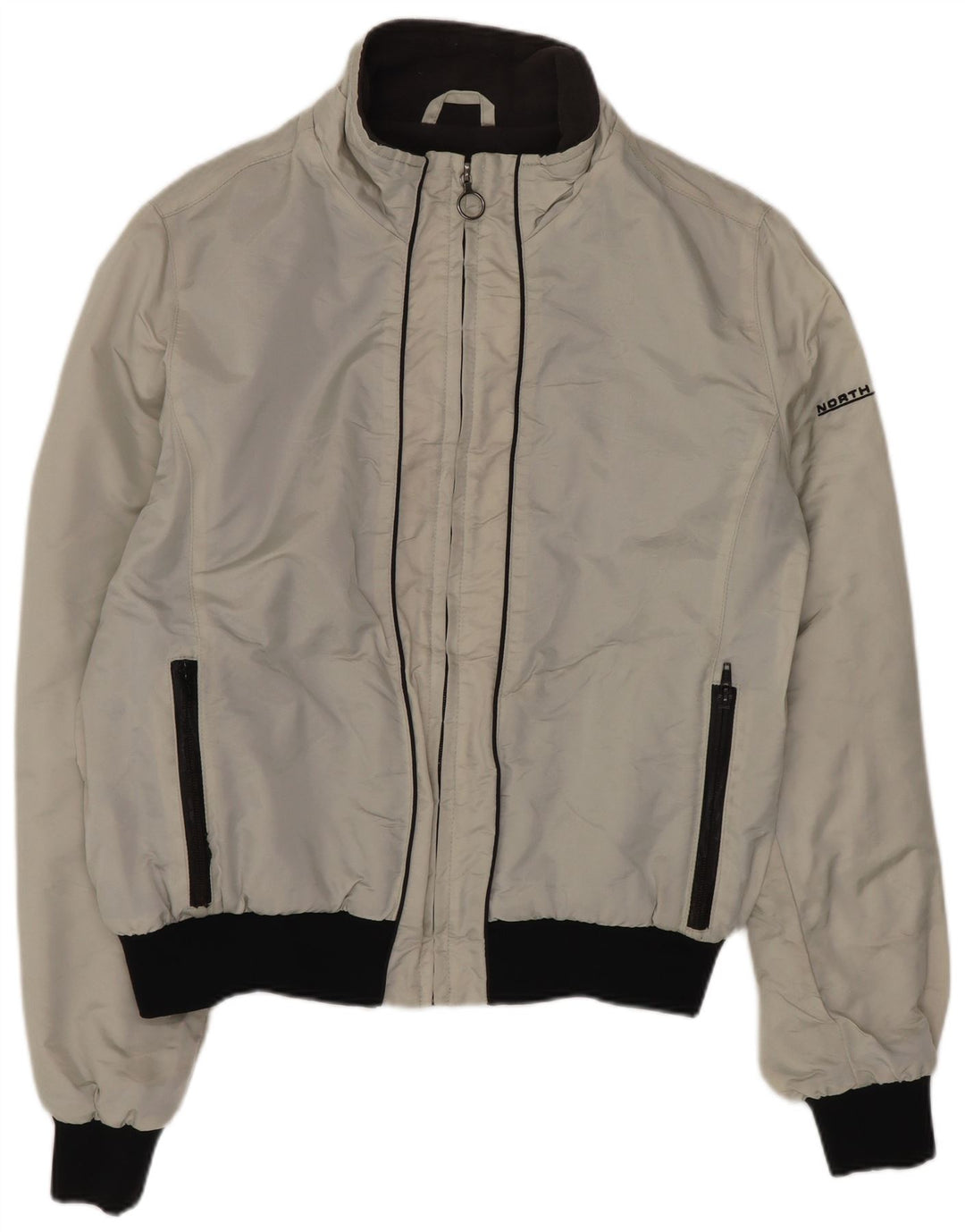 North Sails Chaqueta Bomber para Hombre UK 40 Large Gris Colorblock Poliamida