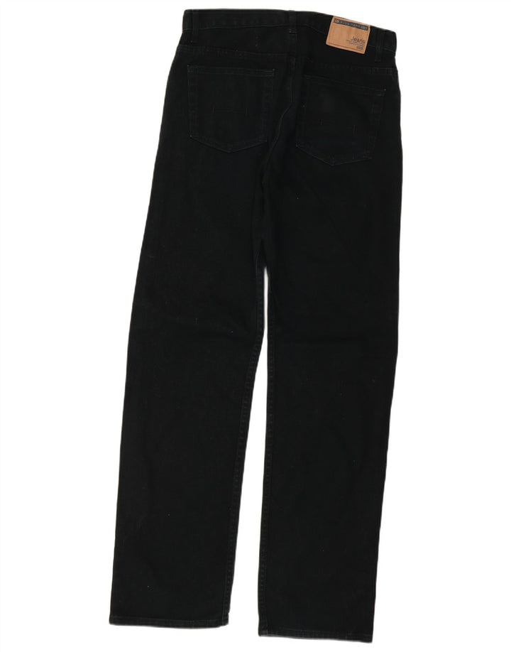 Marks & Spencer Vaqueros rectos Blue Harbor para hombre W32 L33 Algodón negro