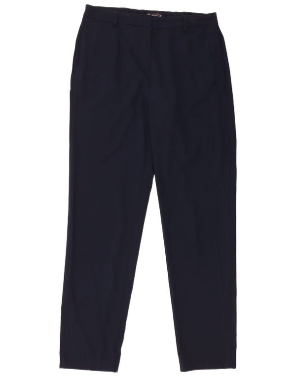 Marks & Spencer Pantalones chinos de cintura alta para mujer UK 14 Large W34 L32 Navy B