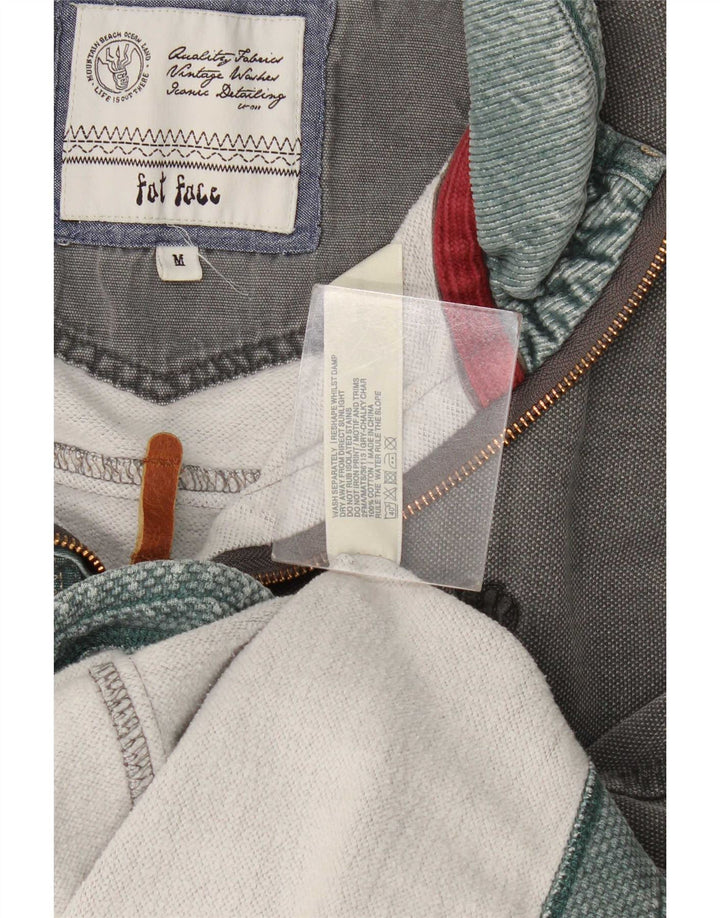 Sudadera con cuello y cremallera para hombre Fat Face Jersey de algodón gris medio