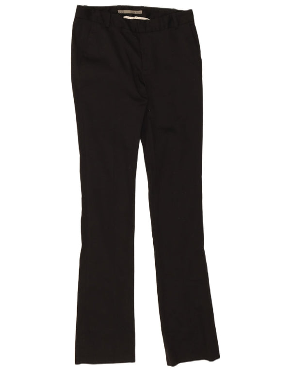 Zara Mujer Pantalón Chino Slim EU 36 XS W26 L33 Algodón Negro