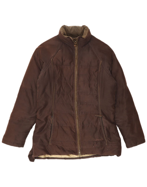 Musto Chaqueta acolchada para mujer UK 10 Small Marrón Poliéster