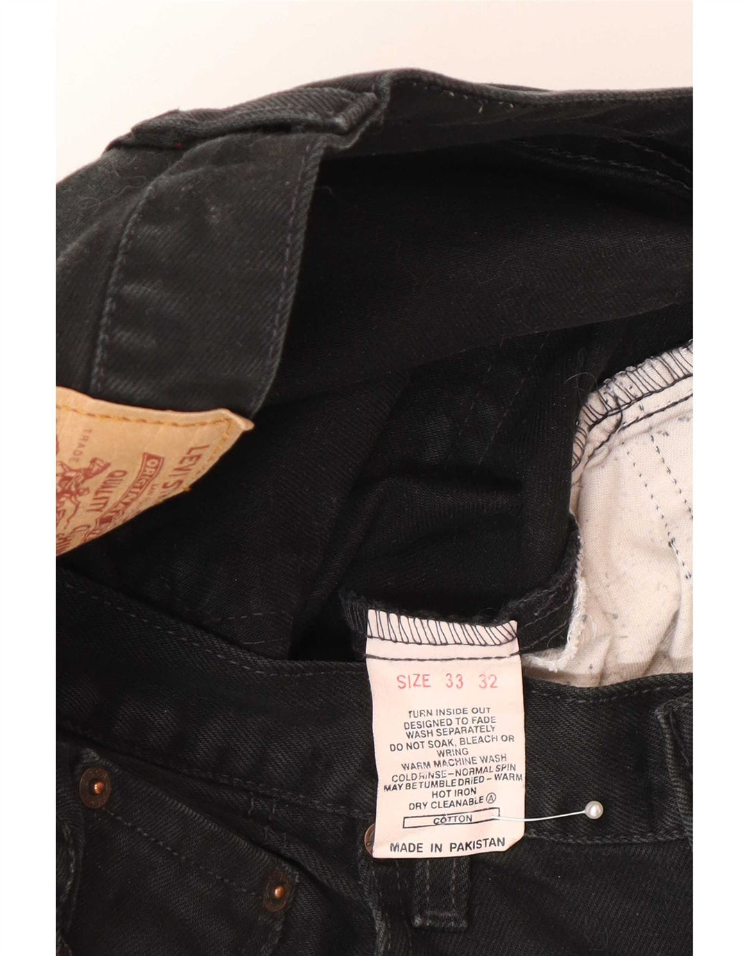 Levi's Vaqueros recortados 504 para hombre W33 L26 Algodón negro