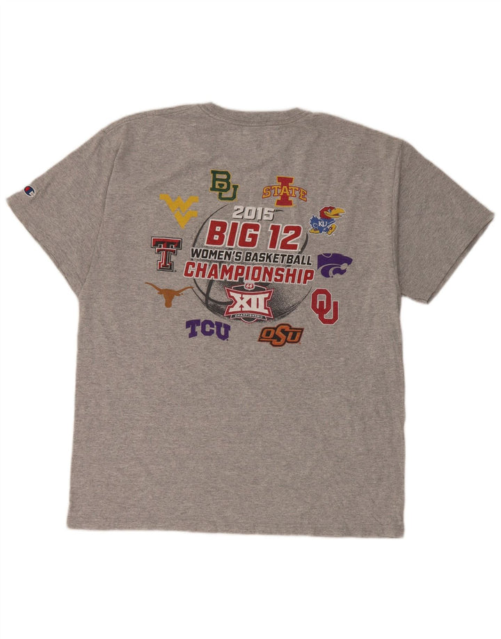 Champion Camiseta Gráfica Para Hombre Top Grande De Algodón Gris