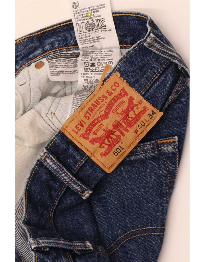 Levi's Hombre 501 Vaqueros Rectos W40 L31 Algodón Azul
