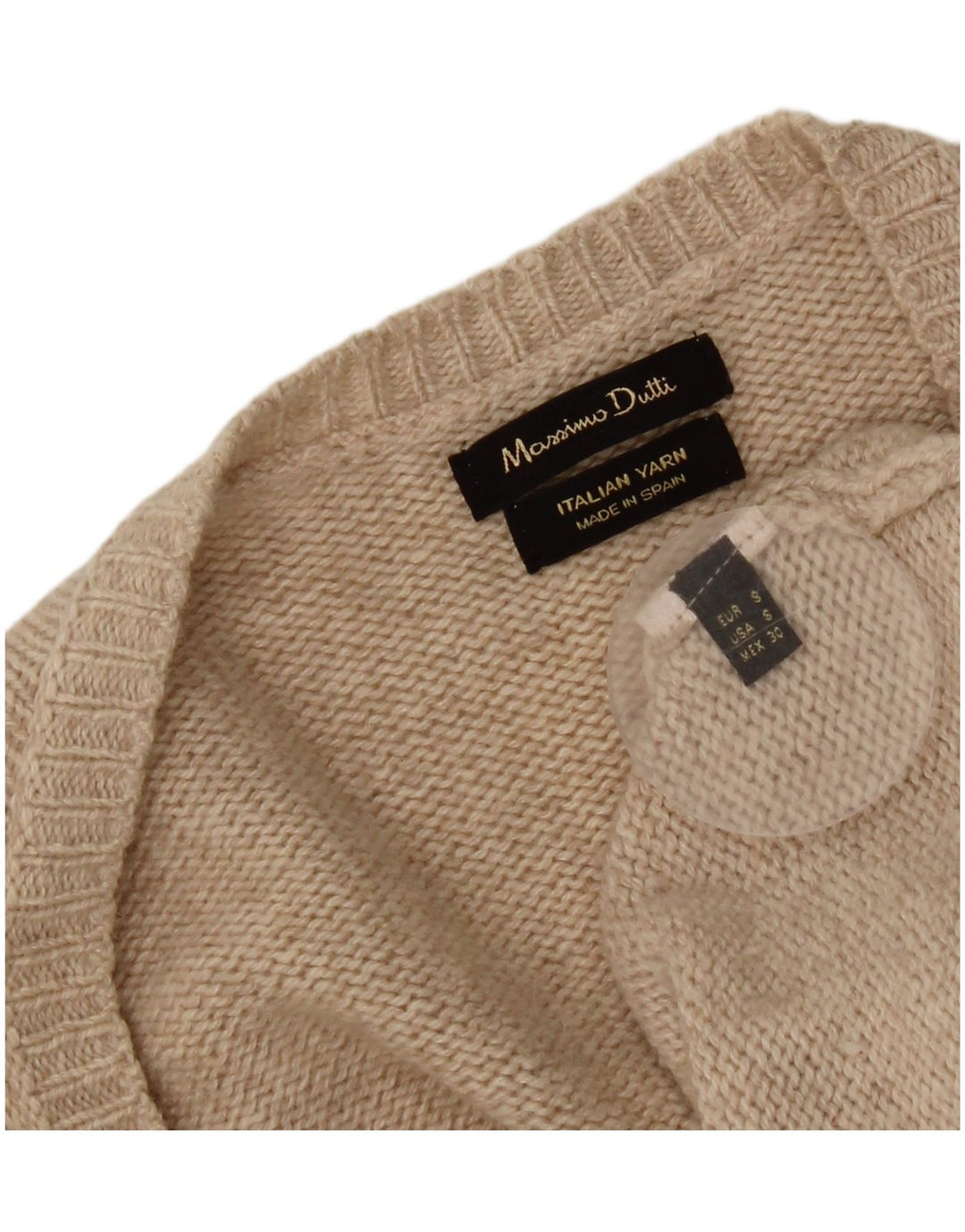 Massimo Dutti Cárdigan Extragrande para Mujer UK 10 Small Beige