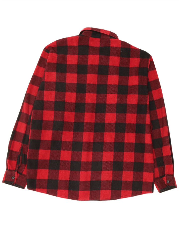 Wrangler Camisa De Franela Hombre XL Poliéster A Cuadros Rojos